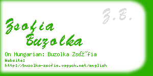 zsofia buzolka business card